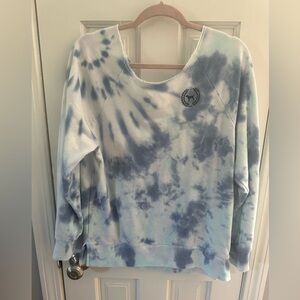 Pink wide neck sweatshirt